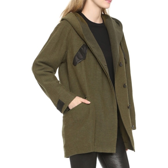 Alice Olivia Military Hooded Jacket Sz S - Picture 2 of 12